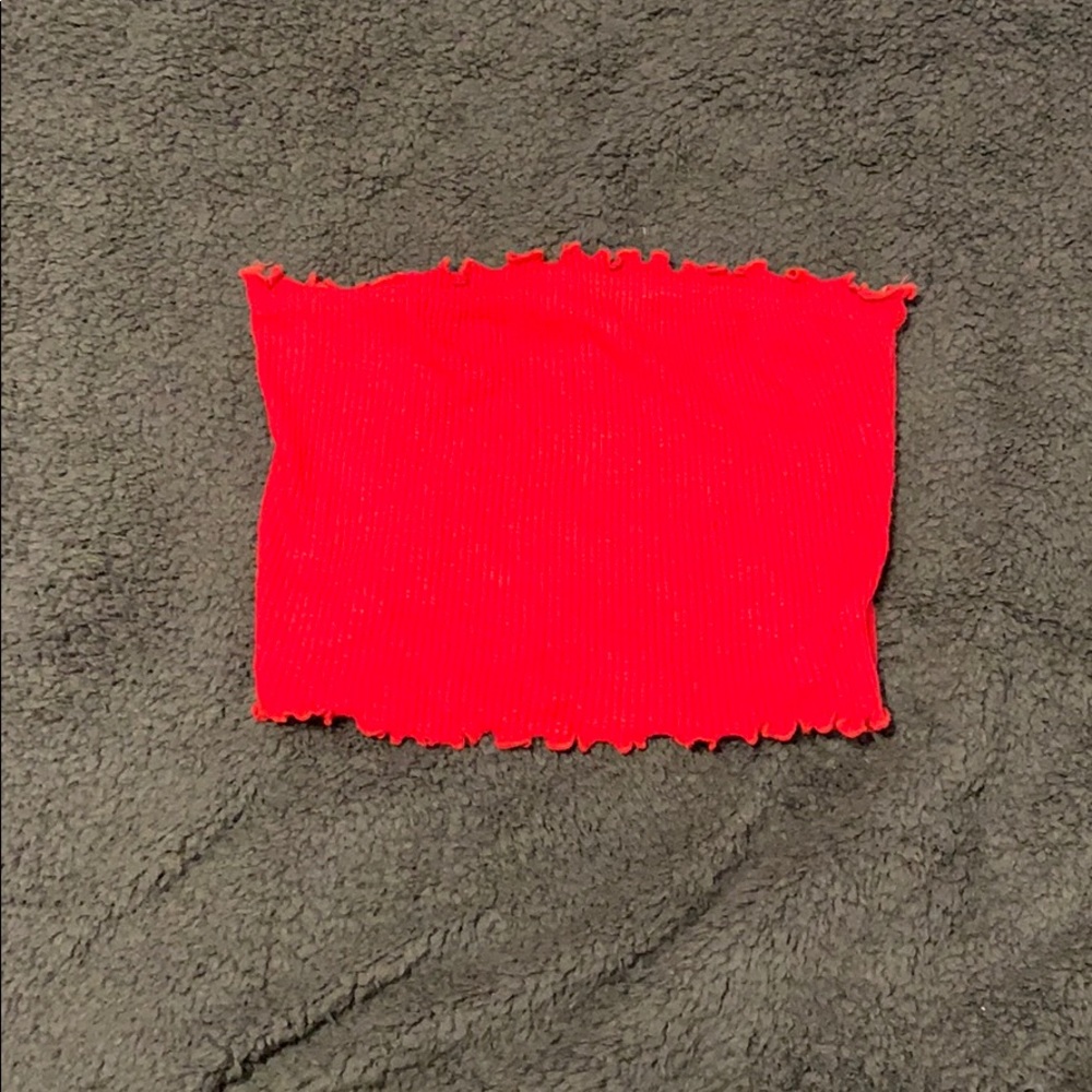 Red crop top
